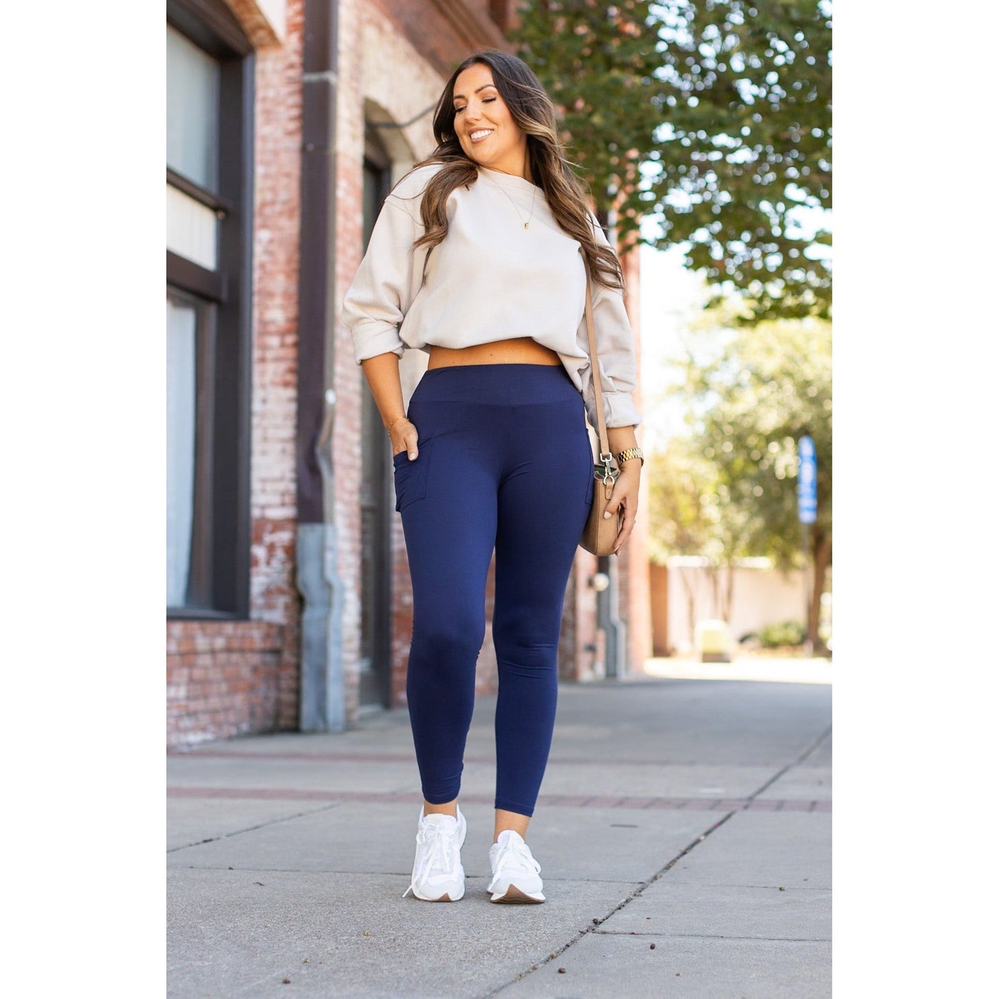 PreOrder | Navy Full-Length with Pocket Leggings Round 3 - Luxe Leggings by Julia Rose®