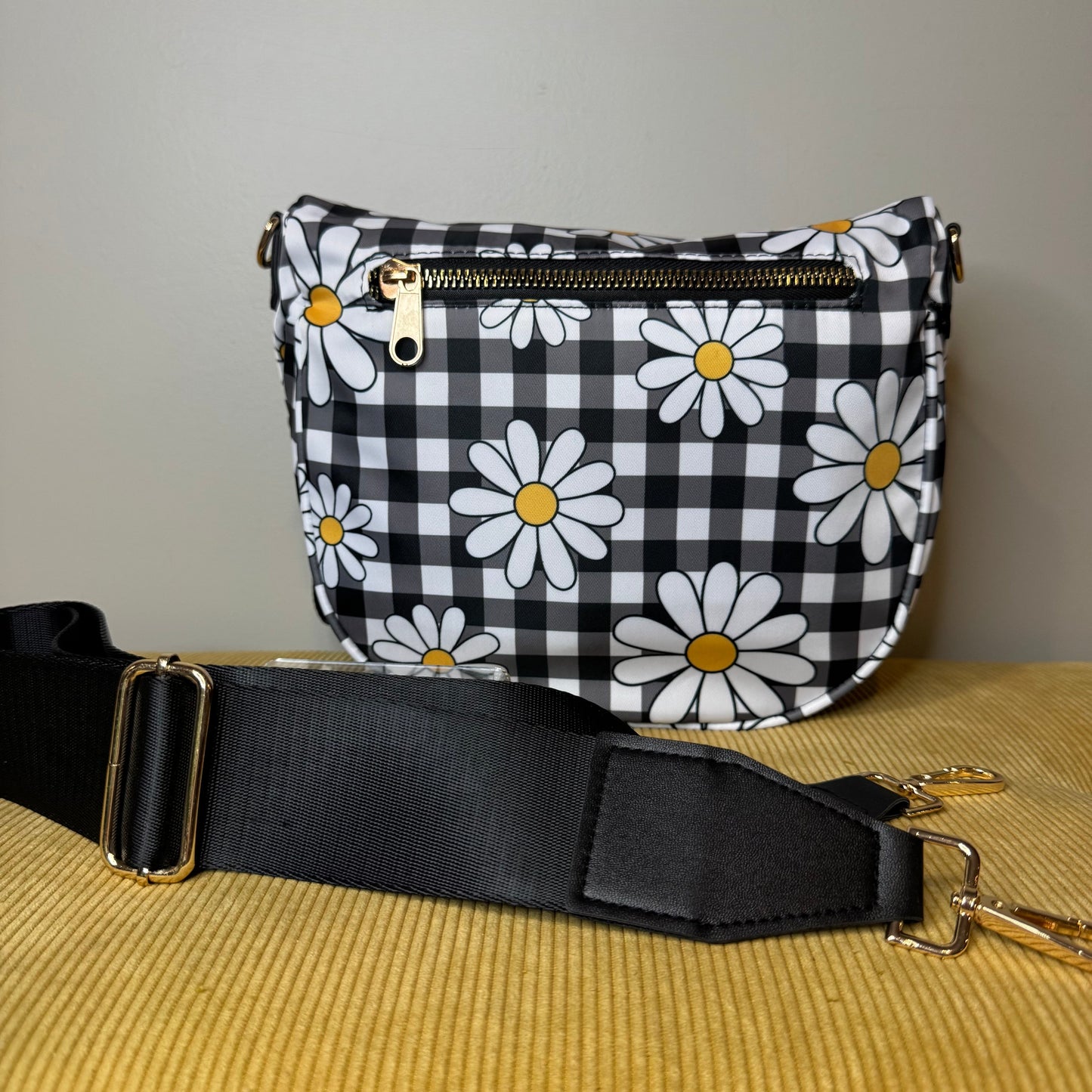 The Roni Nylon Crossbody - Daisy Gingham