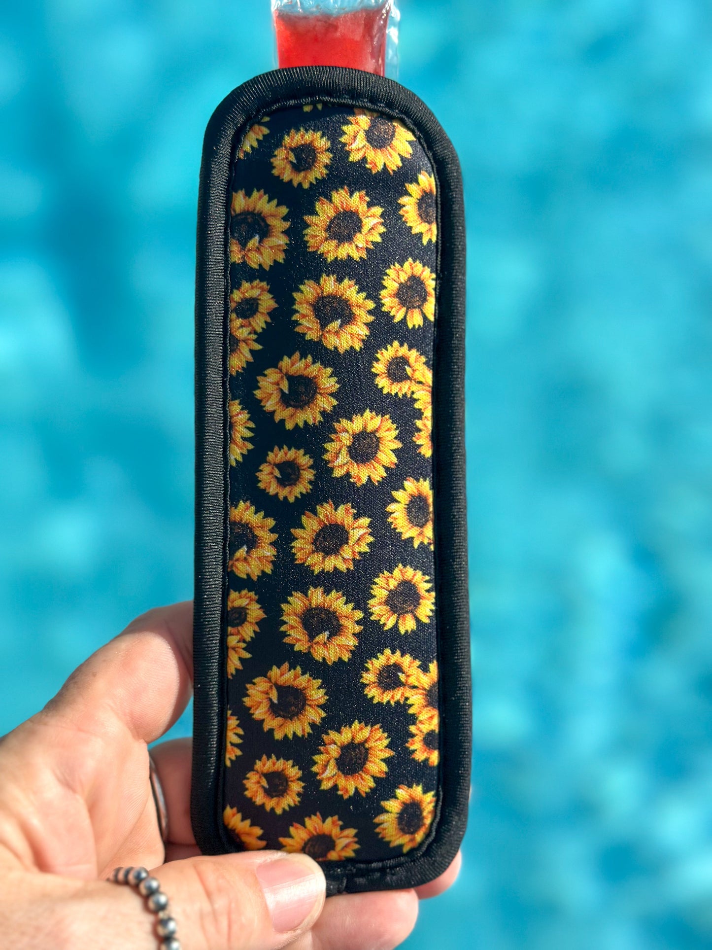 Neoprene Popsicle Holder "Sunflowers"