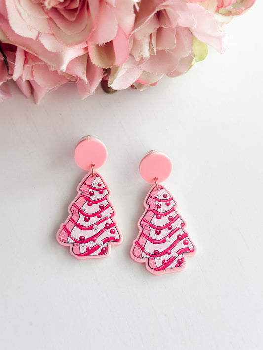 "Pink Christmas Tree" Dangles