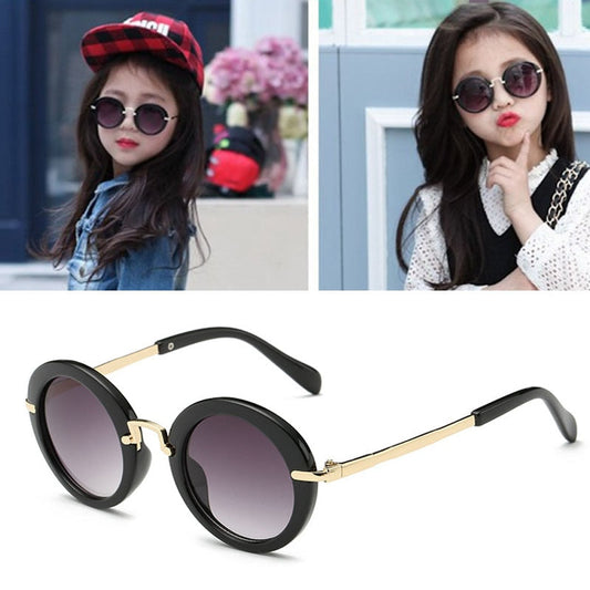 Cute Round Polarized Sunglasses for Kids Girls Boys UV400 Protection Fashionable &  Children's Sunglasses New Cute Baby Round Frame & Colorful Sunshade Mirror For Kids