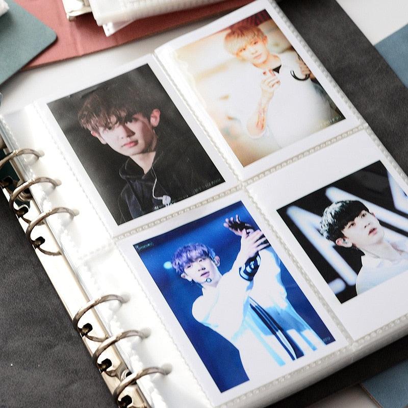 200 Pockets PVC Portable Photo Album PU Leather Album for Mini photo & Name Card 7s 8 25 50s Album for Photos Book Gifts For Friends And Coin Collectors