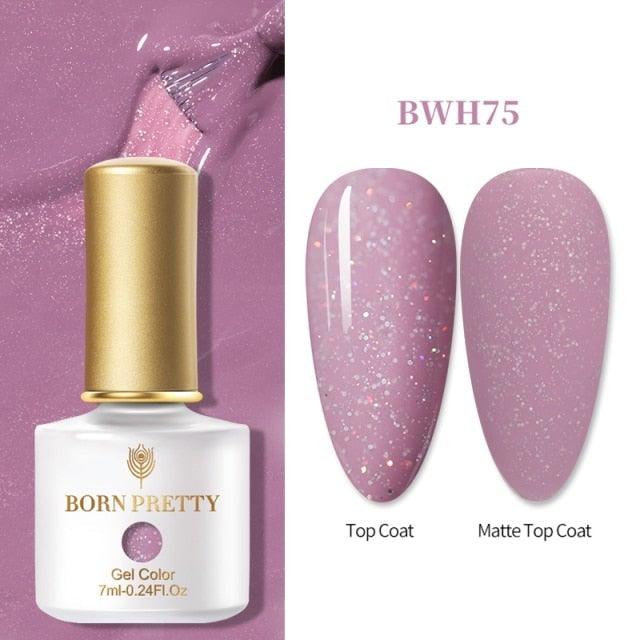 2021 New Womens Colorful Nail Gel Polish Modern Glitter Pink Purple UV Diamond Stylish Design Nail Colors Gel