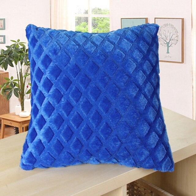 2021 Soft Fur Plush Cushion Cover Pillowcase For Home Decor Pillow Cover Bed Sofa Decorative Soft Fluffy Plush Pillowcases Square Autumn Cushion Covers For Living Room