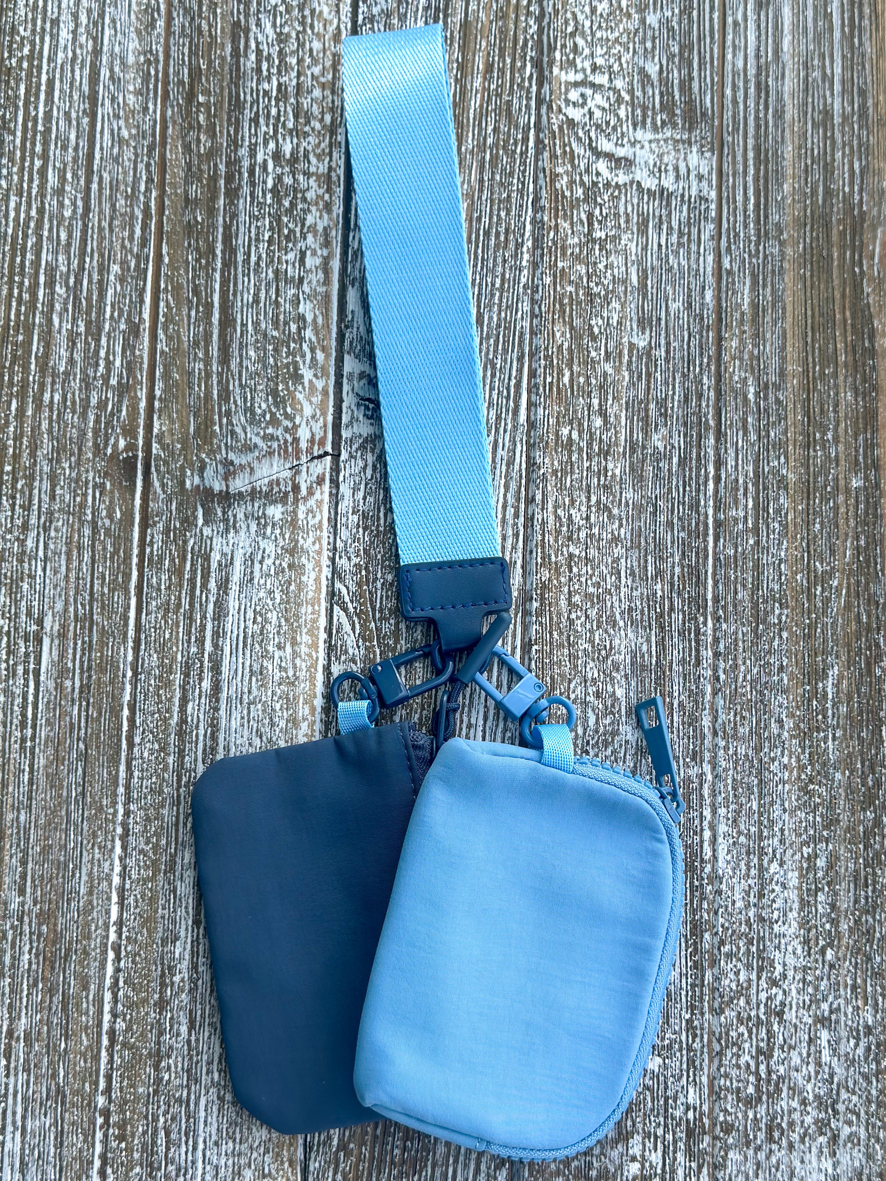 Dana's Dual Pouch Wallet Keychain "Navy-Blue"