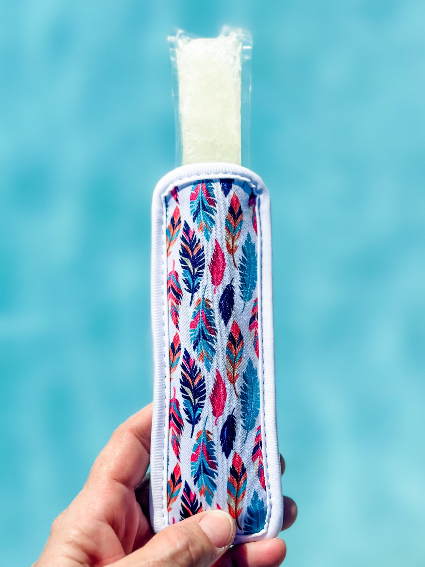 Neoprene Popsicle Holder "Feathers"