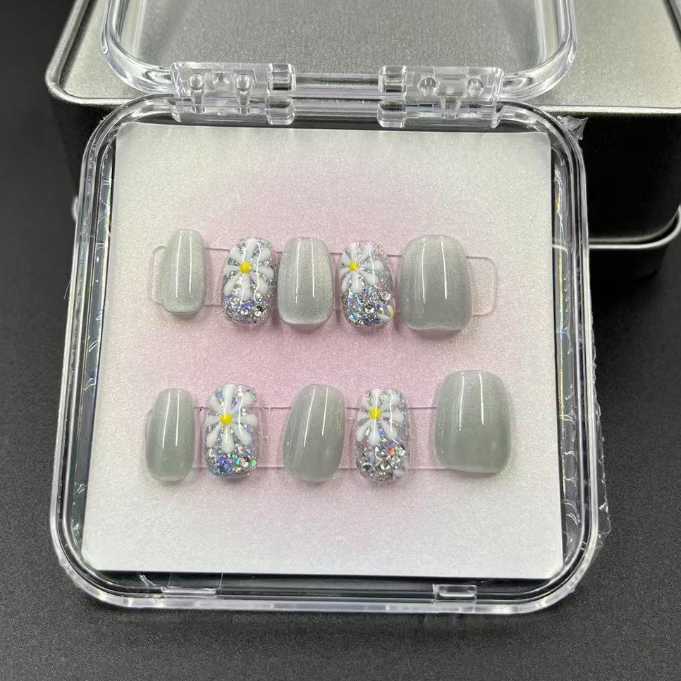 1037- Handmade press on nails fake nails removable