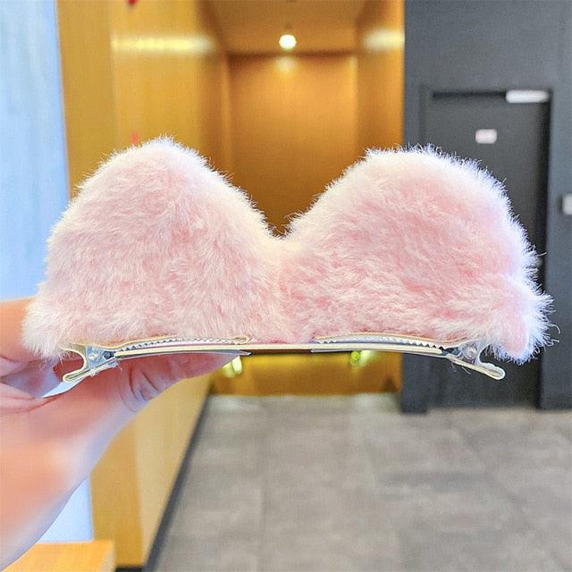 2pcs/set Christmas Hair Clips For Girls Cute Deer Ear Hairpins Hairgrips Kids Christmas Antler Hairpin Barrette Fashion Hair Accessories For Women