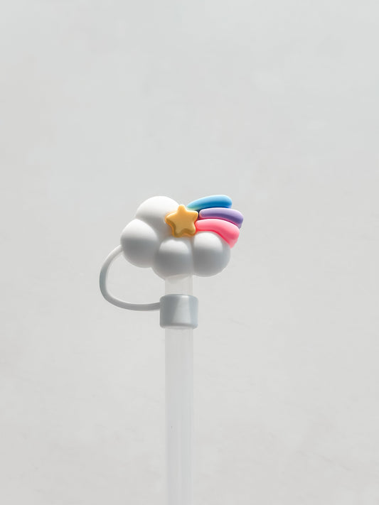 Straw Cover "Rainbow Clouds"