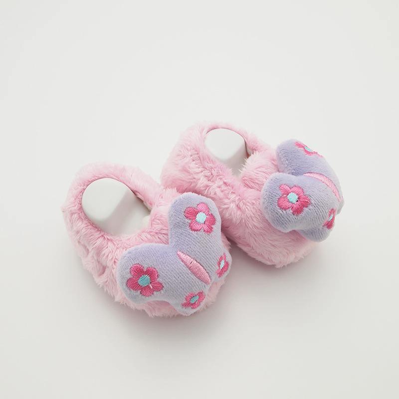 Butterfly Cute Modern Warm Baby Shoes Winter Fashion Leisure Wool Shoes Unique Design Perfect Birthday Gift For Girls