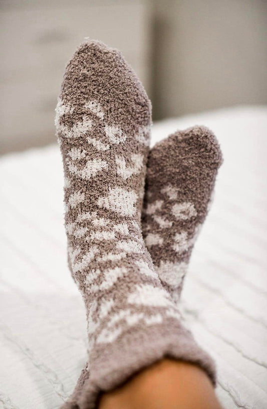 PreOrder | The Ivanna - Leopard Fleece Socks