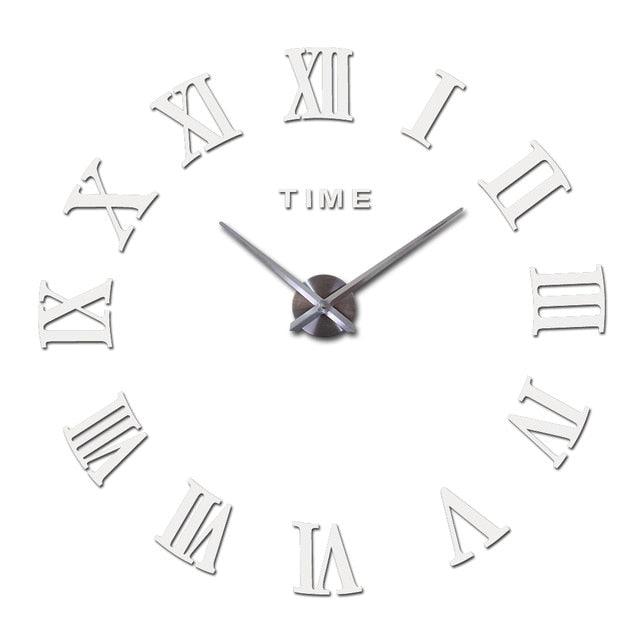 3D Big Acrylic Mirror Wall Clock Quartz Watch 3D Wall Clock Mirror Surface Decorative Clock Large Wall Sticker Clock for Living Room Bedroom Office Home Decorations Still Life Clocks Modern Home Decoration Living Room Stickers