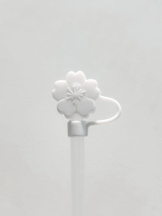 Straw Cover "White Flower"