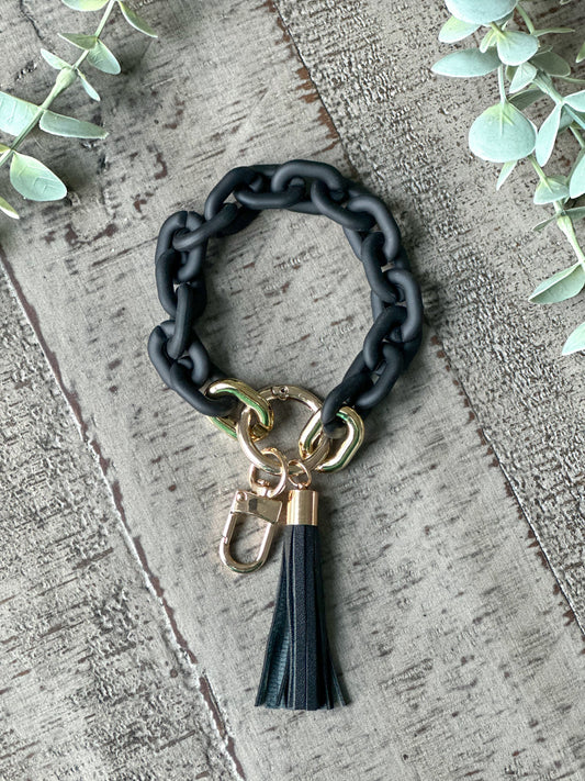 Acrylic Wristlet Keychain "Black"