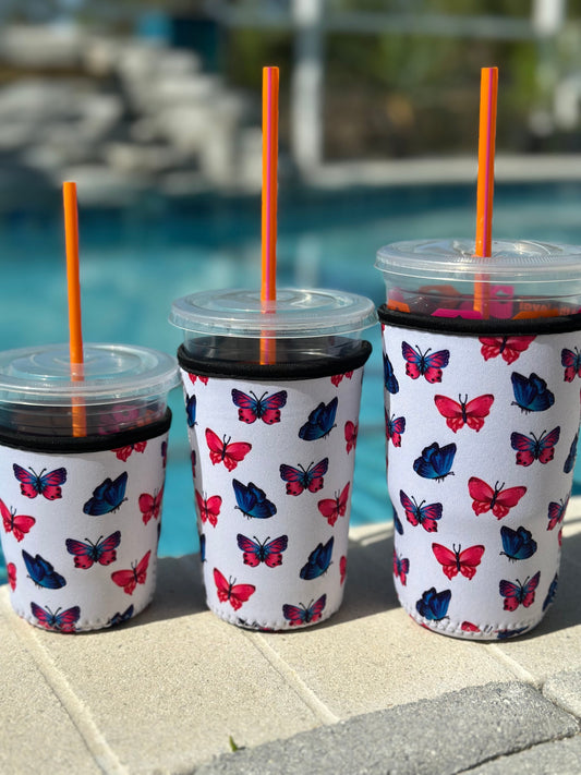 Cold Coffee Holder "White Butterfly"