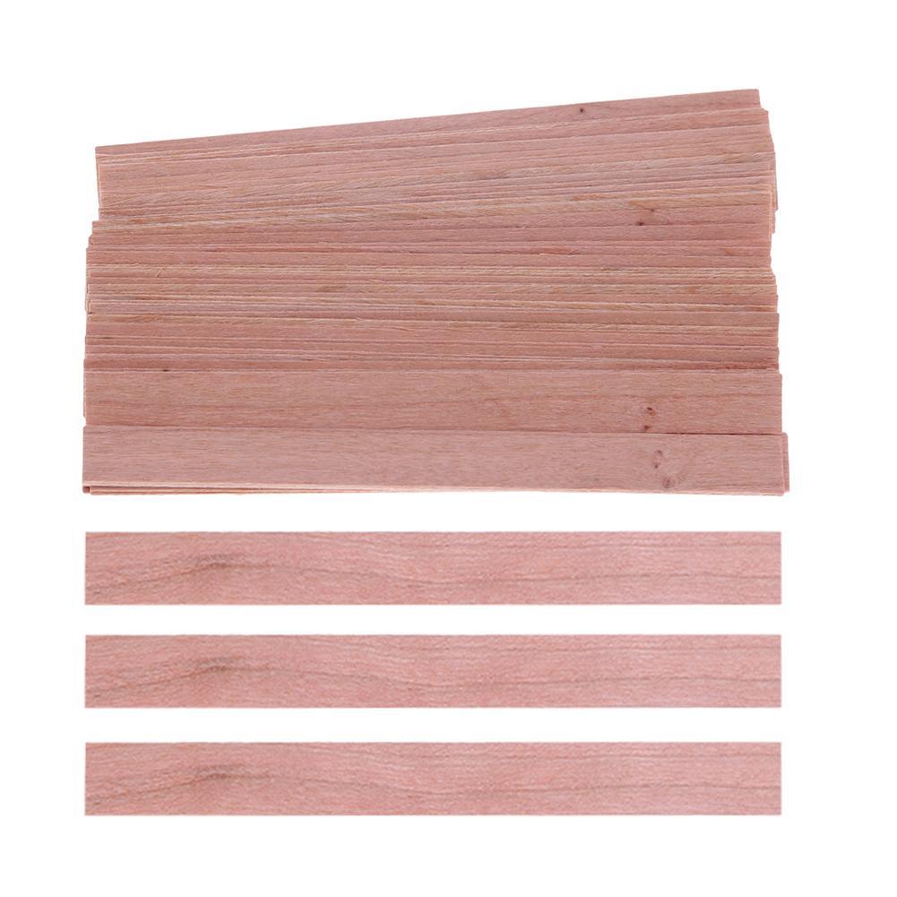 50Pcs Candle Wood Wick for Candles Smokeless Wooden Wicks for Candle Making Crackling Wood Wick for DIY Candles Soy or Palm Wax Form for Candle Making Supplies Wood Wicks