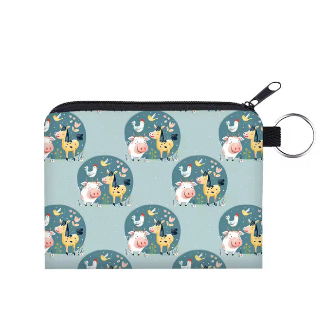 Mini Pouch - Farm Animals Circle