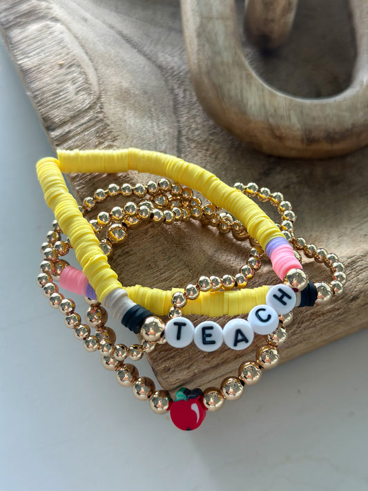 Teach 4-Piece Bracelet Set