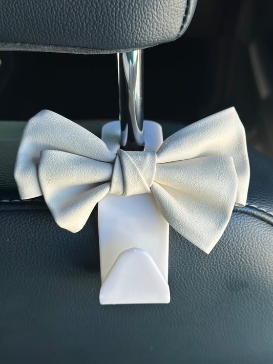 Car Bow Holder "Off White”