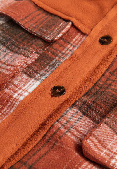 Plaid Button Up Long Sleeve Jacket Classic & Timeless Lightwear Outerwear For women and Girls