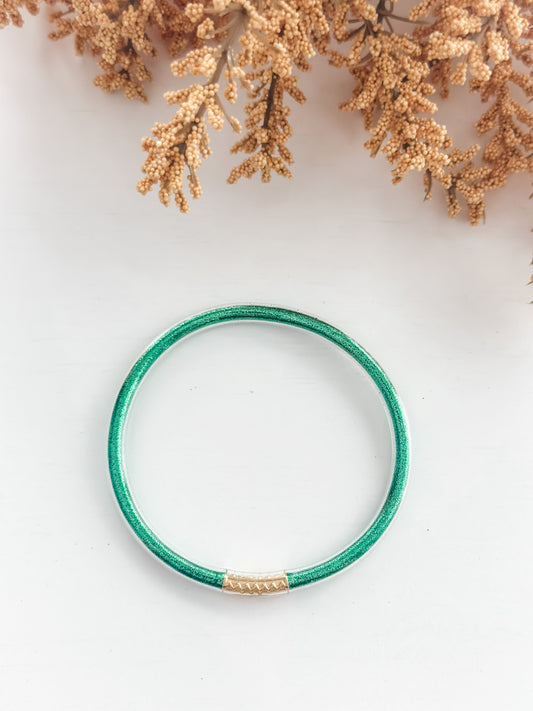 Gili Jelly "Green" Glitter Bracelet