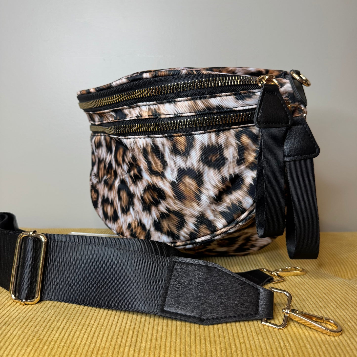 The Roni Nylon Crossbody - Realistic Animal Print