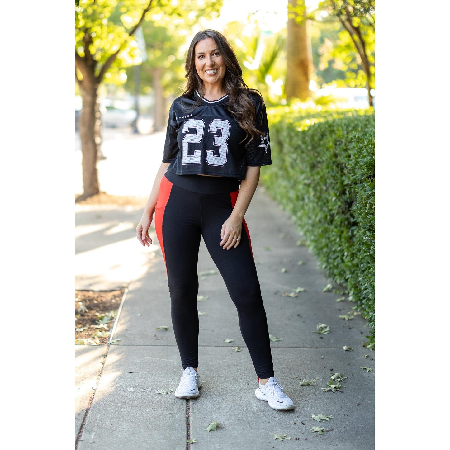 Ready to Ship | The Roxie - Red Panel Full Length Leggings