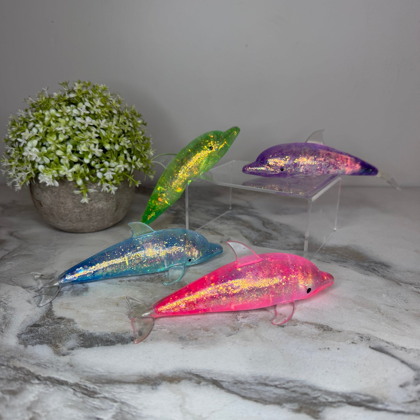 Squishy Toy - Glitter Dolphin