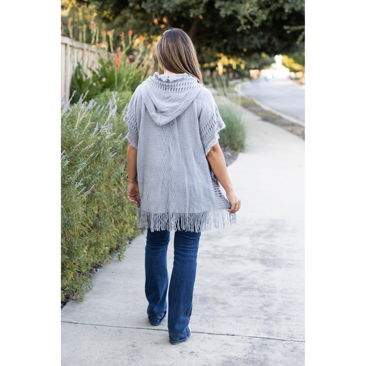 Ready to Ship | The Alyssa Light Gray  One Size Poncho