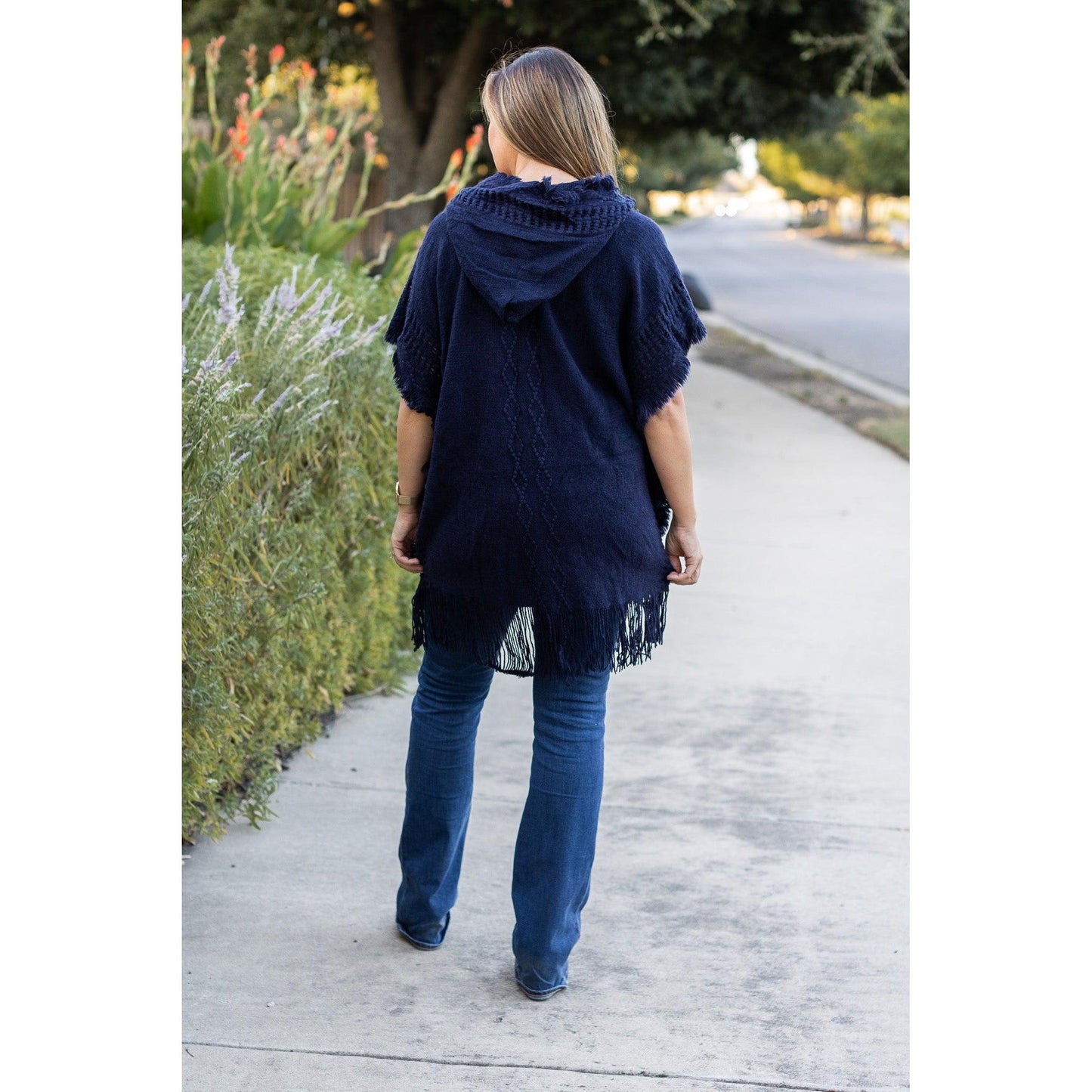 Ready to Ship  | The Alyssa Navy Solid One Size Poncho