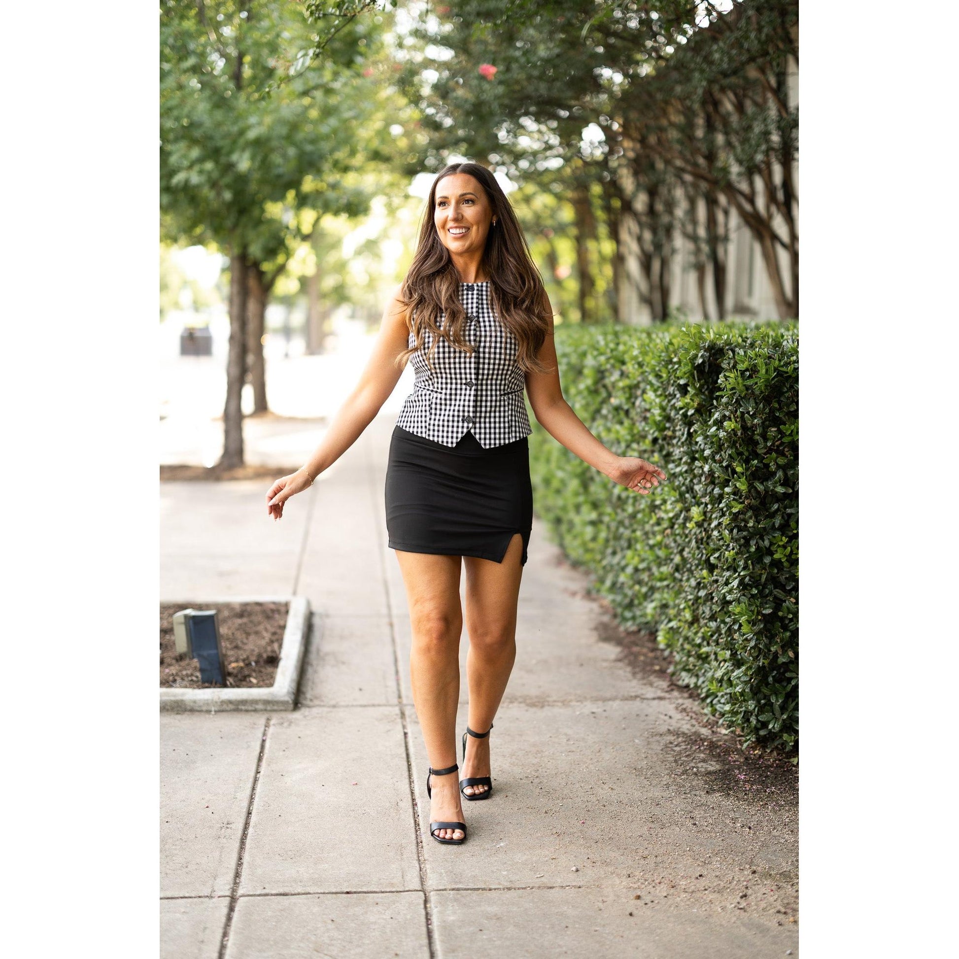 Julia Rose The Savannah deluxe sculpting A-line skort women’s skort with built-in shorts