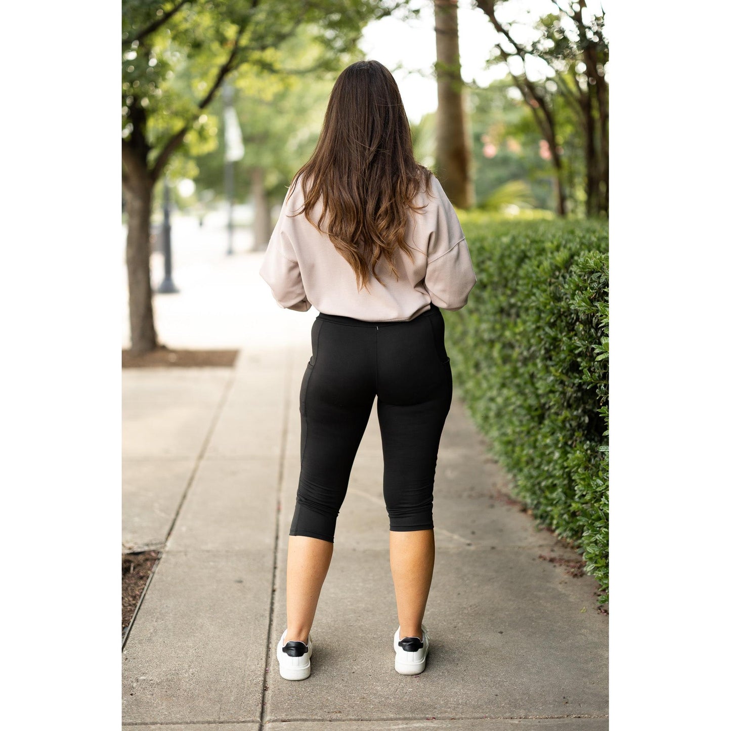 Julia Rose The Lillian sculpting crossover capri leggings high-waisted women’s capris