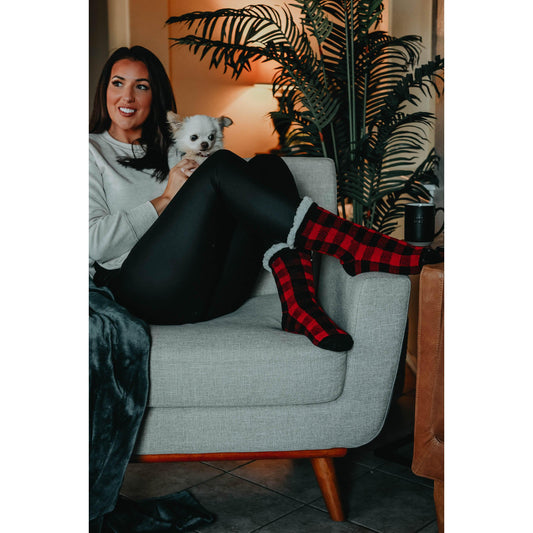 PreOrder | The Liana - Plaid Fleece Socks