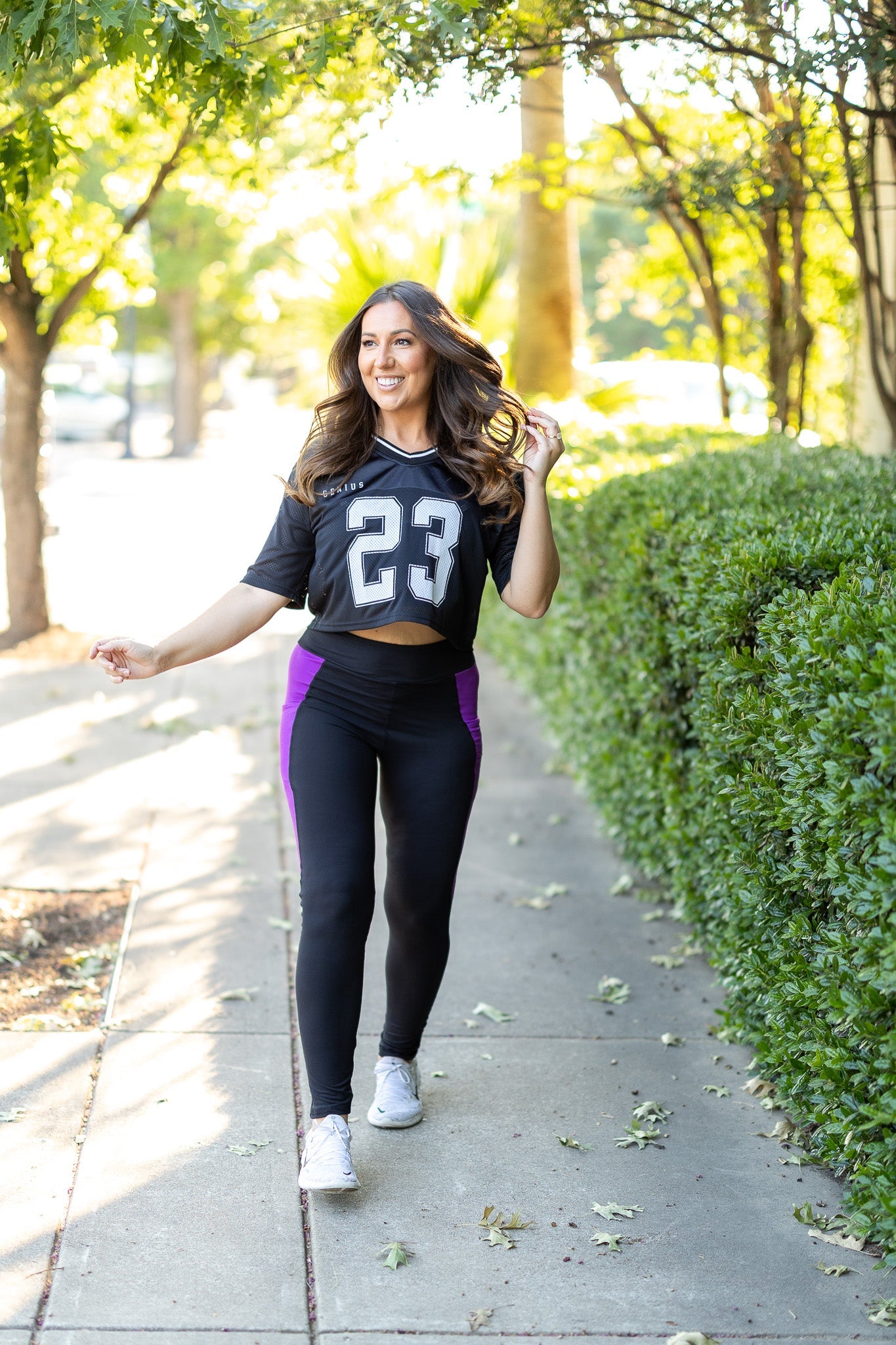 Ready to Ship | The Presley - Purple Panel Full Length Leggings