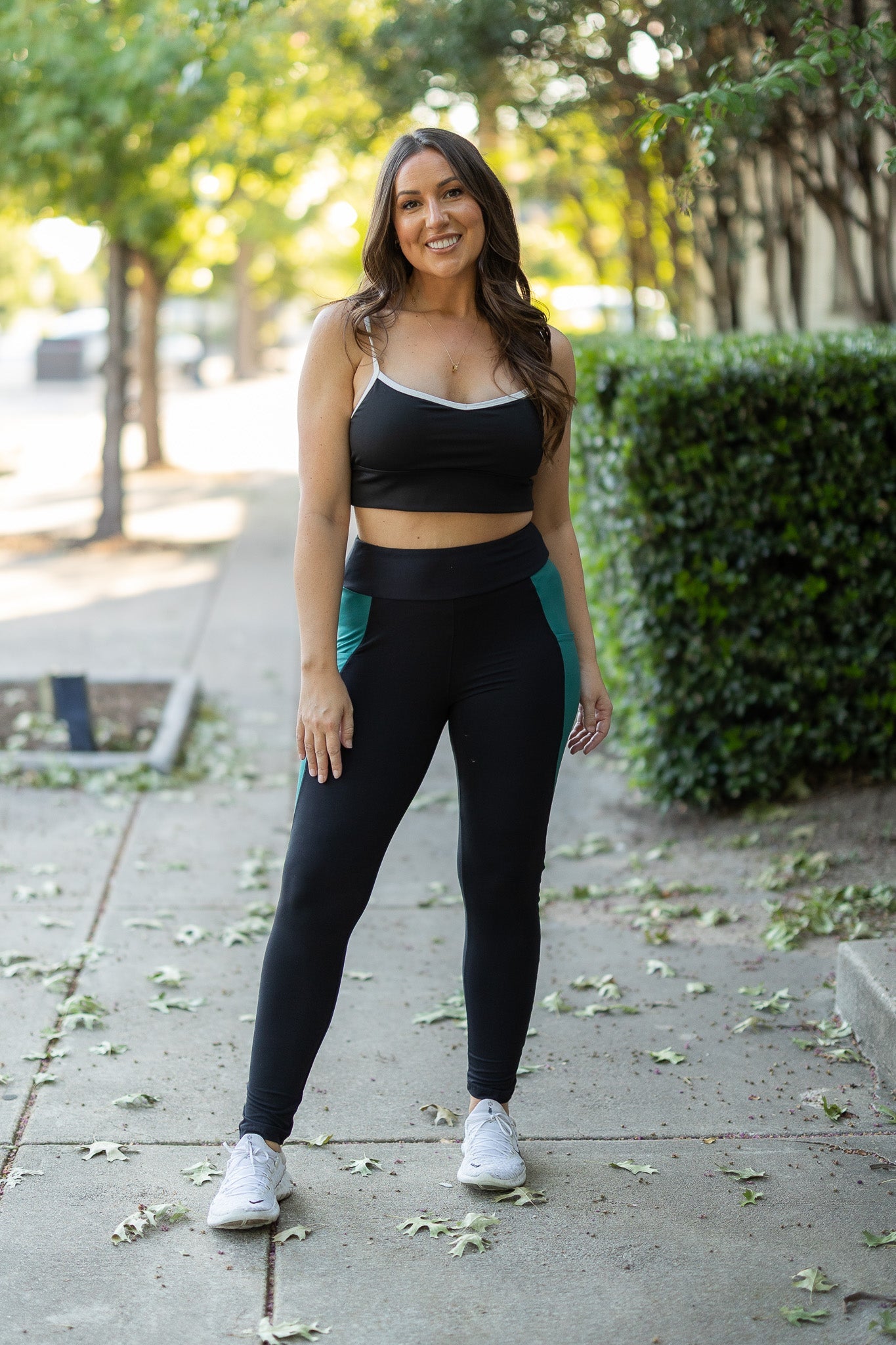PreOrder | The Gracie- Green Panel Full Length Leggings