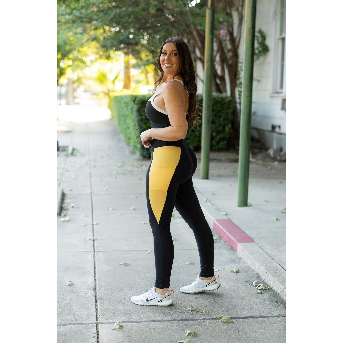 PreOrder | The Yasmine Yellow Panel Full Length Leggings  ROUND 2