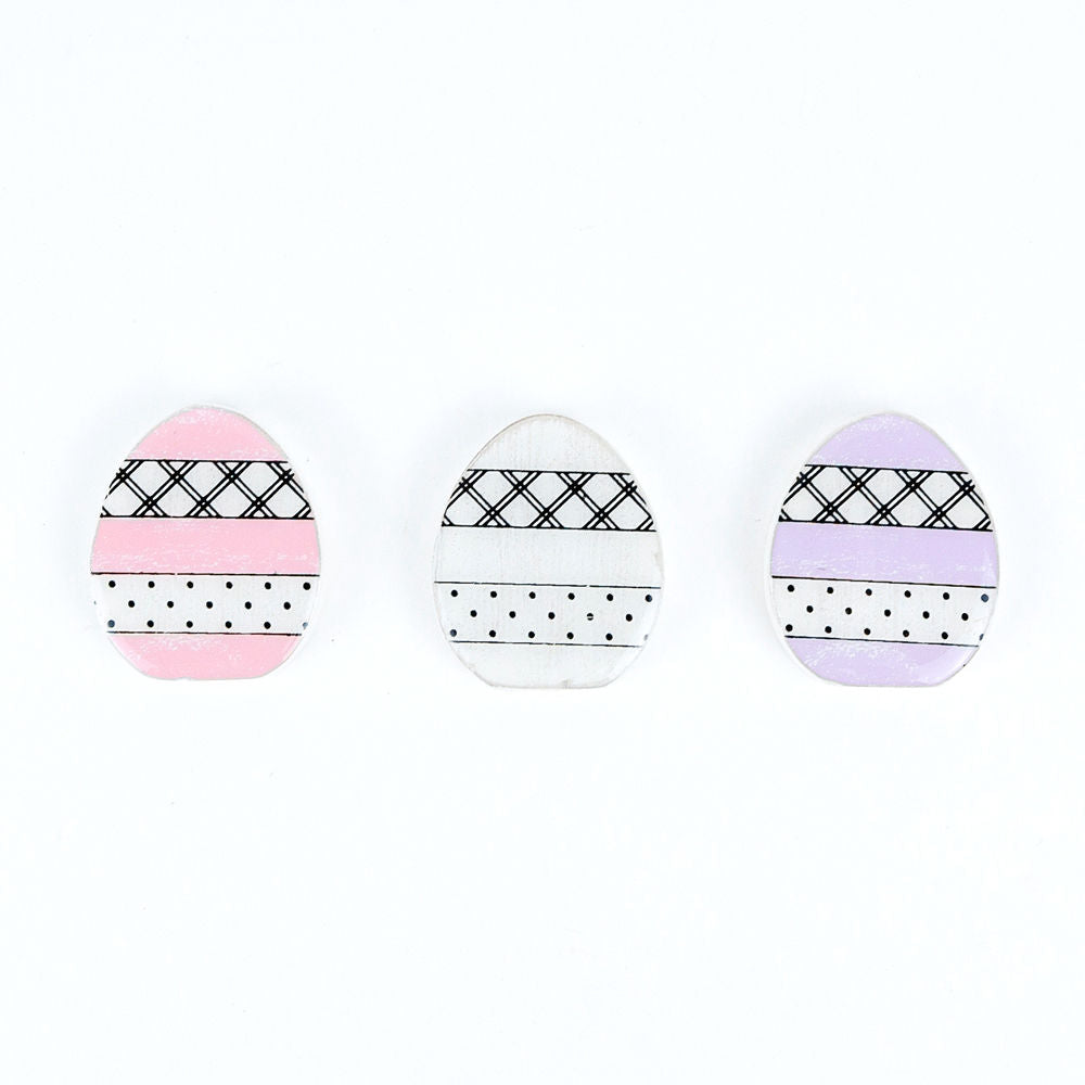 Wood Easter Egg Magnets, Handmade Easter Decor Home