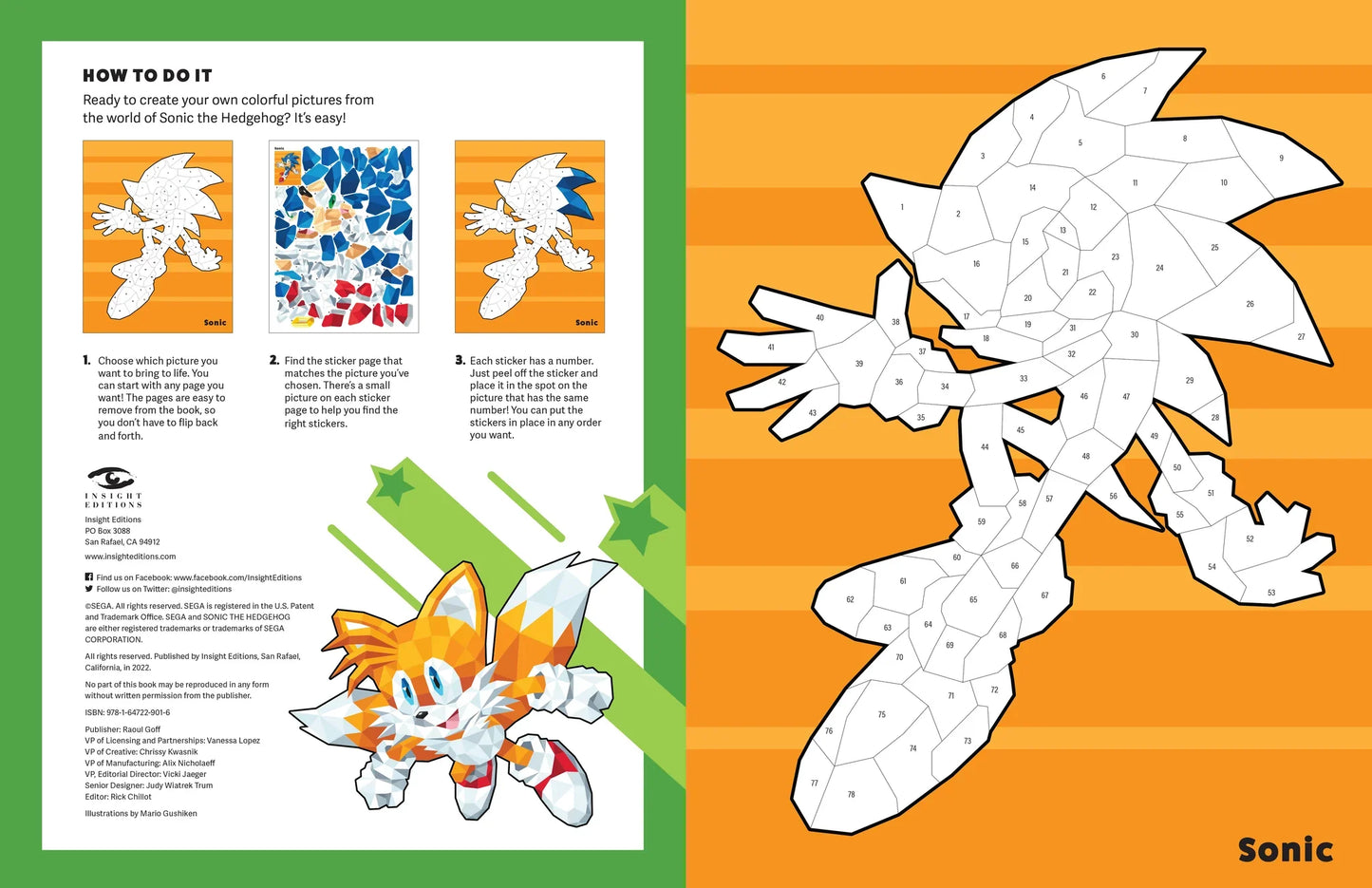 Sonic the Hedgehog: The Official Color by Sticker Book