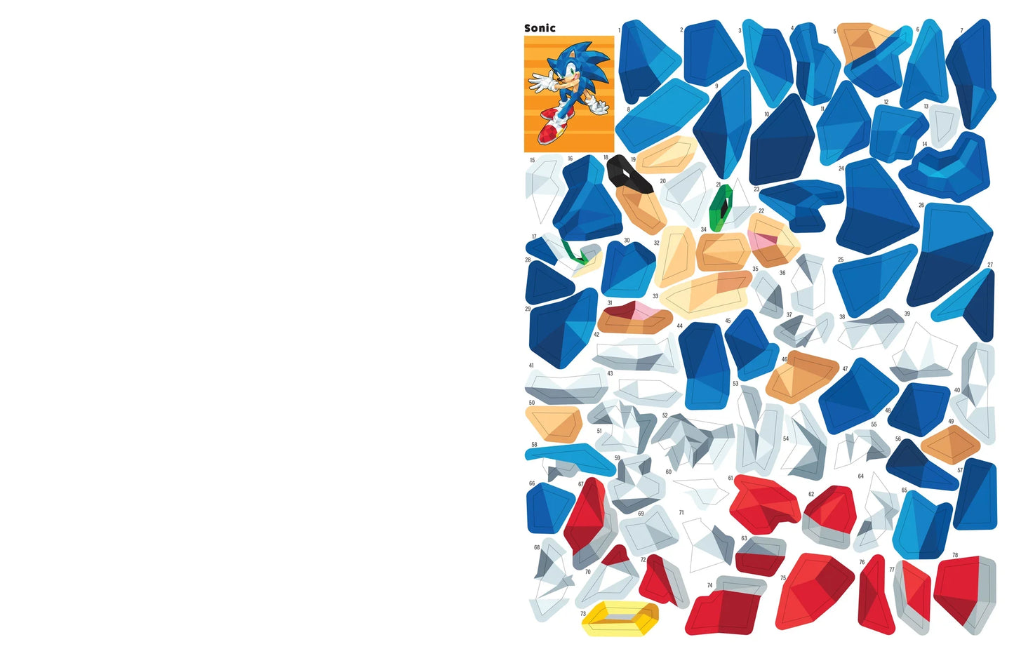 Sonic the Hedgehog: The Official Color by Sticker Book