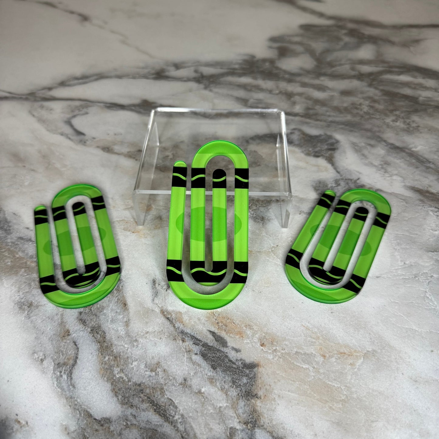 Jumbo Paperclip - Green Crayon