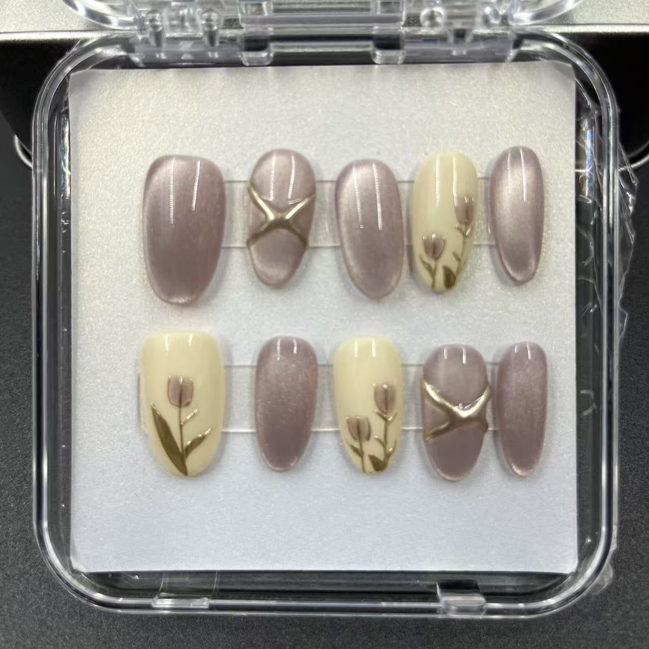 1037- Handmade press on nails fake nails removable