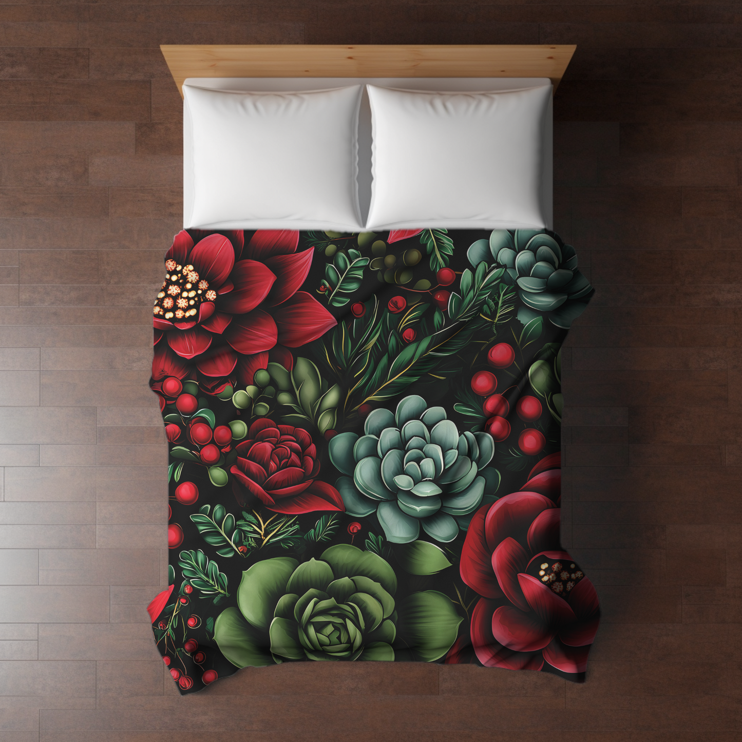 Blanket - Christmas - Floral Berries - PREORDER