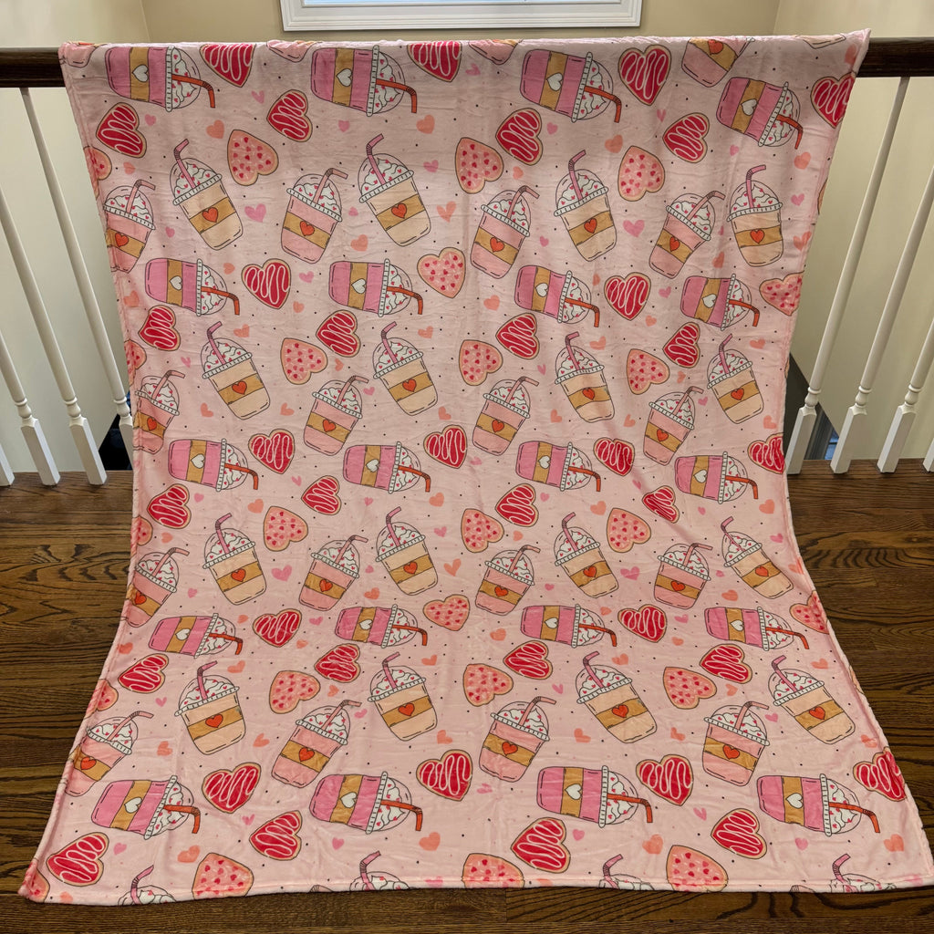 Blanket - Coffee Hearts