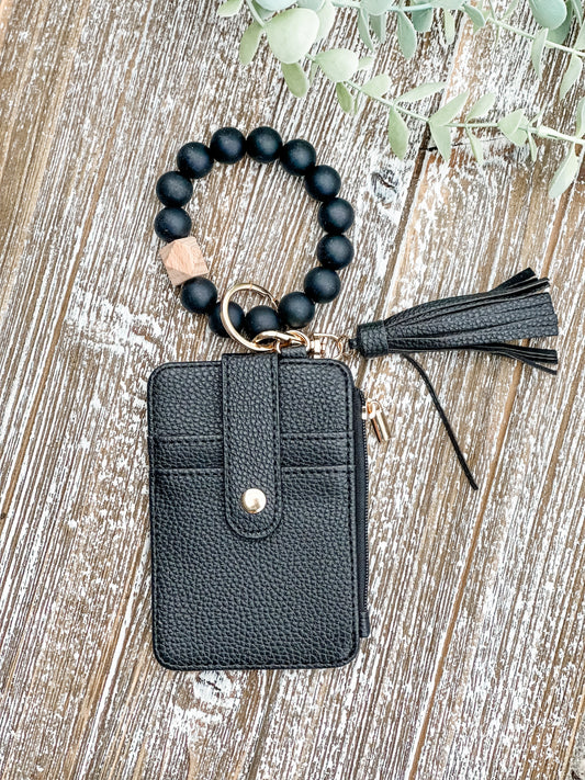 Wendy Wristlet Wallet Keychain "Black"