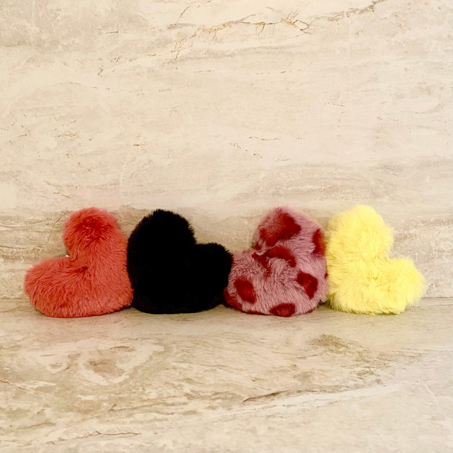 Keychain - Fuzzy Pom Pom - Heart