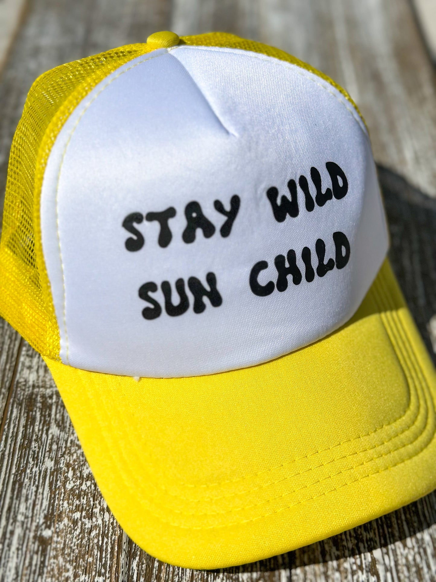 Value Foam Trucker Hat "Stay Wild Sun Child"