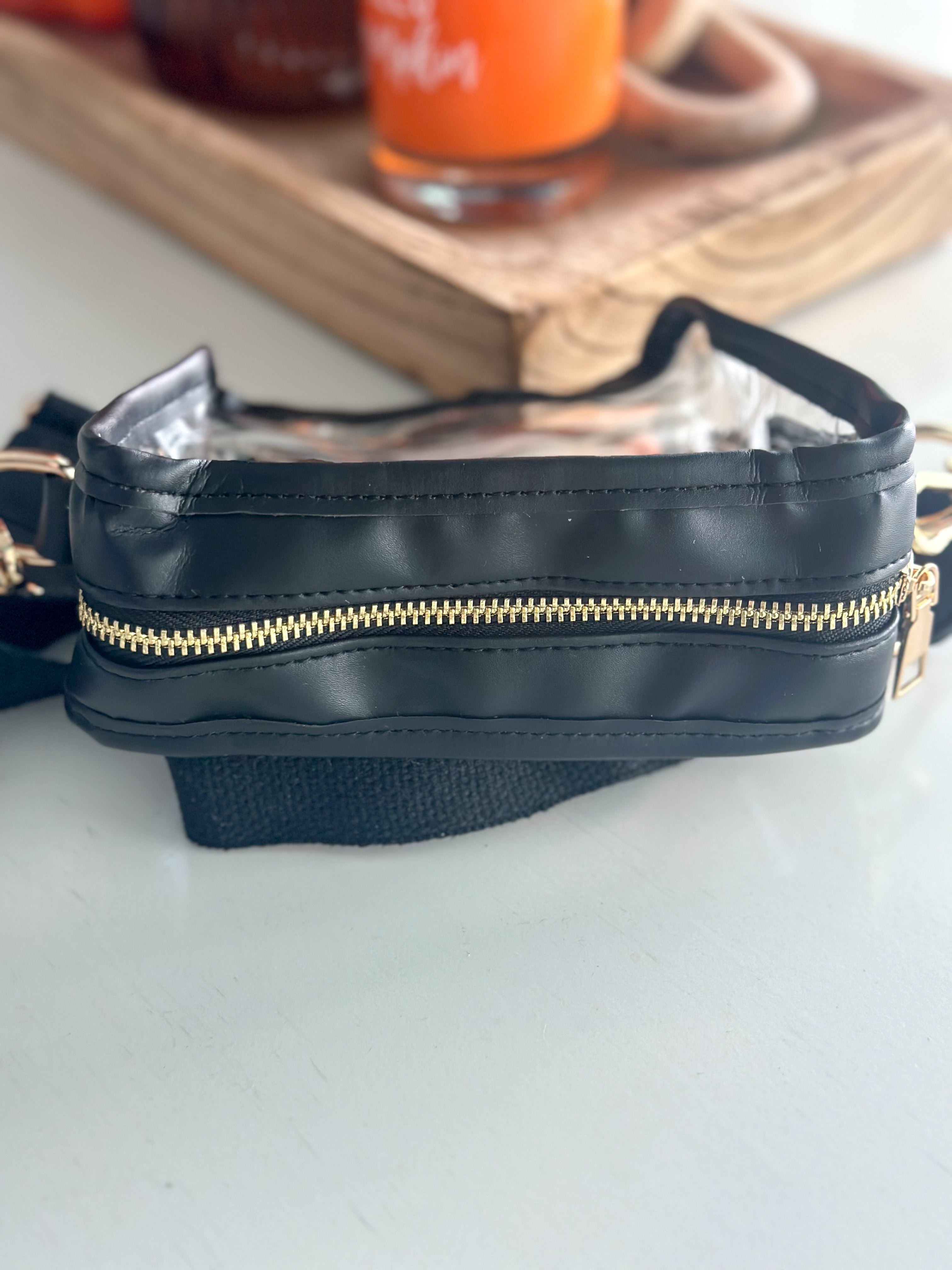 Chelsey Clear Stadium Bag "Black"