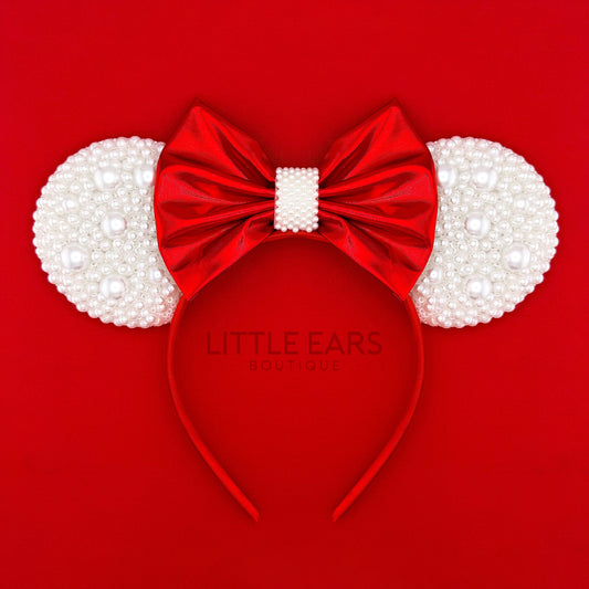 Christmas Pearls Sparkle Mickey Ears