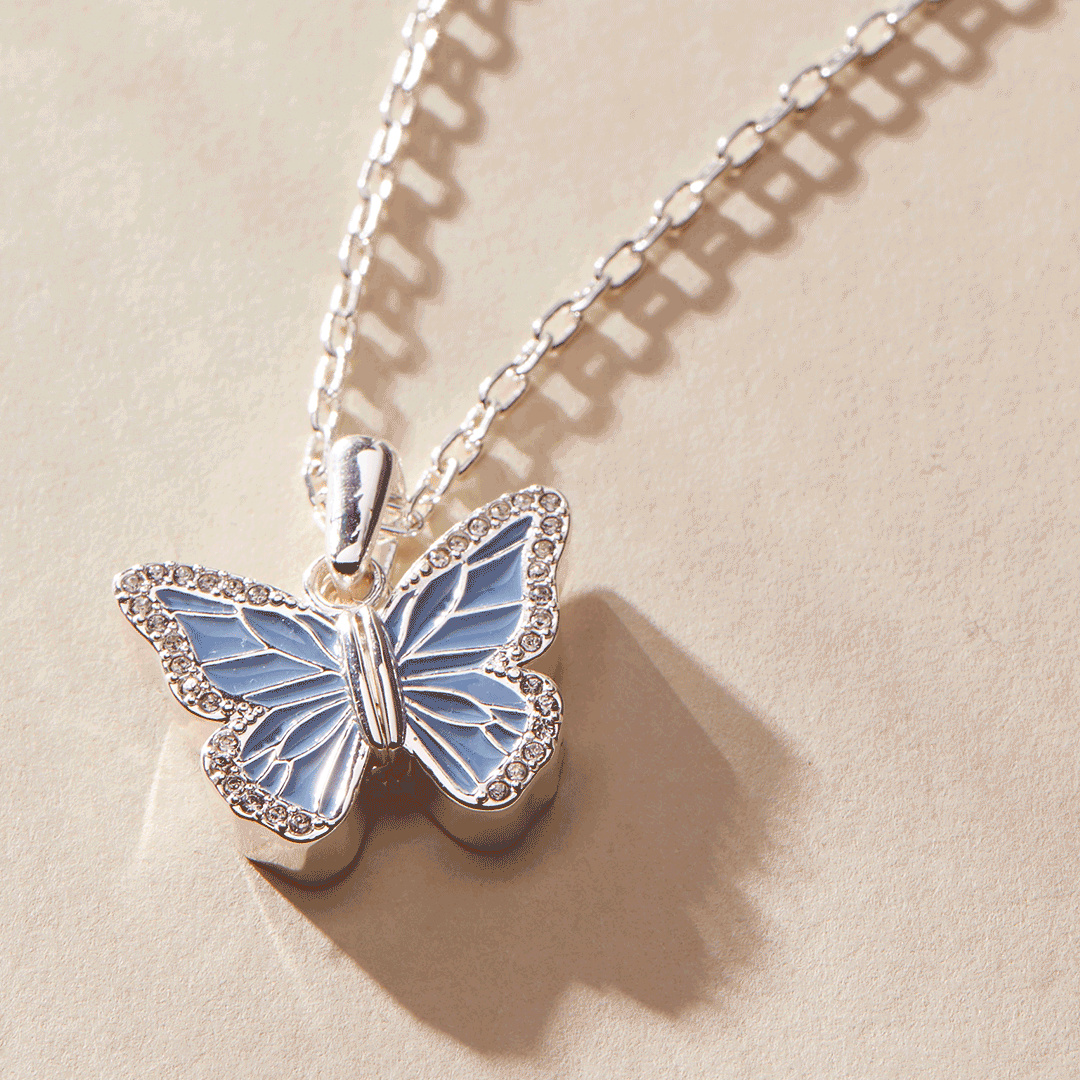 Butterfly 'Embrace Change' Mantra Necklace