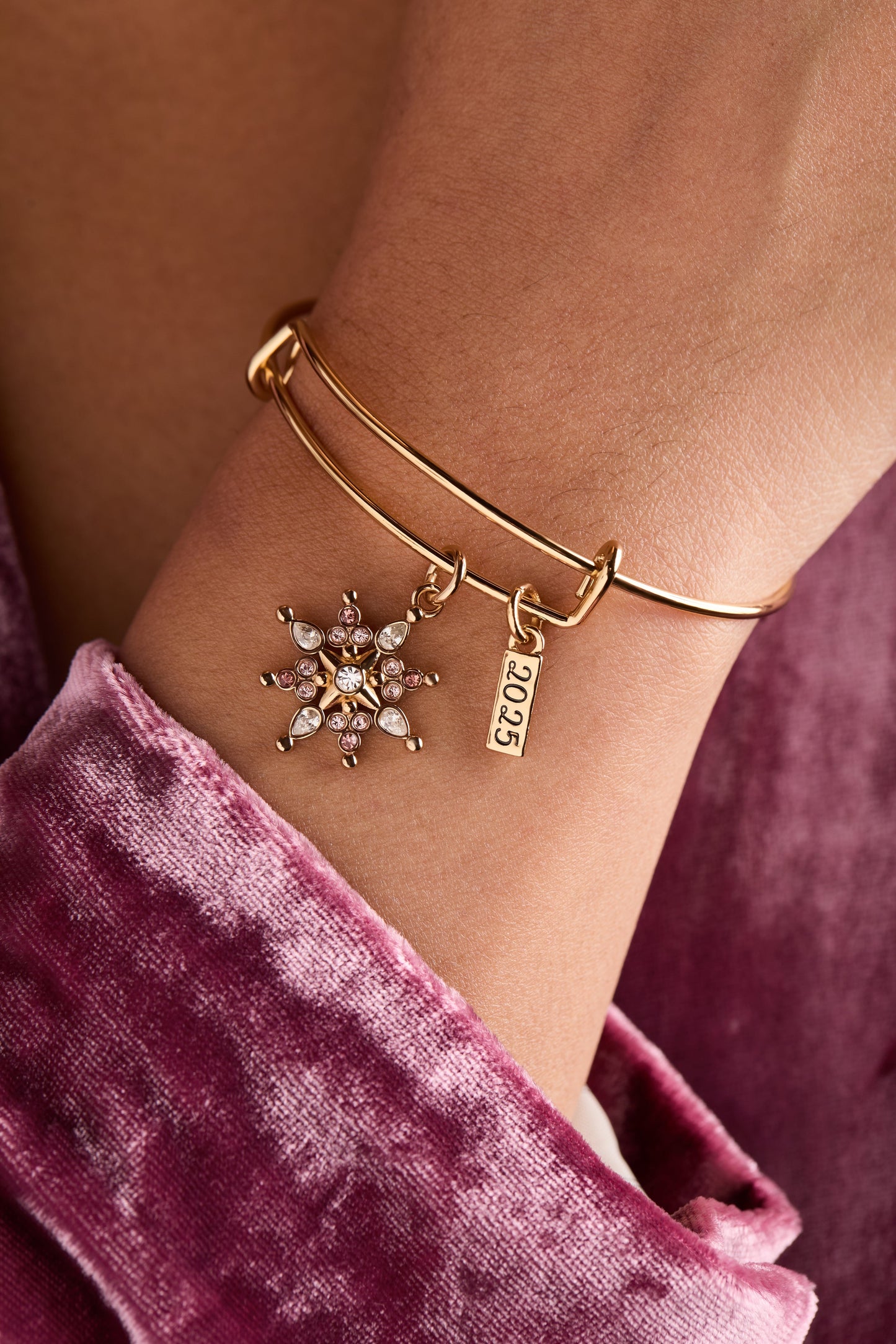 2025 Winter Snowflake Charm Bangle